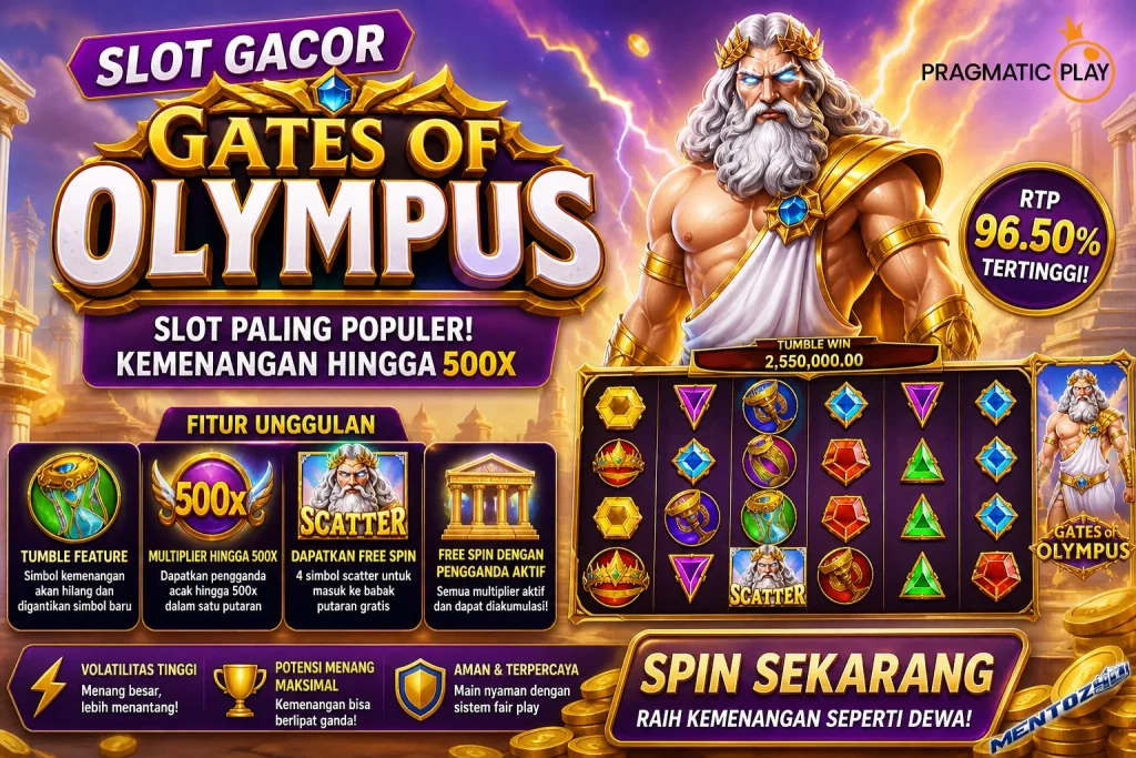 Slot Gates of Olympus: Panduan Lengkap Fitur, RTP, dan Strategi Bermain