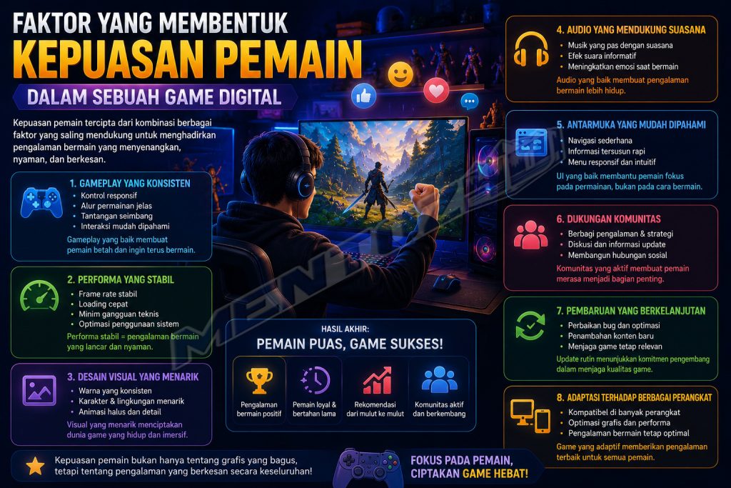 Faktor yang Membentuk Kepuasan Pemain dalam Sebuah Game Digital