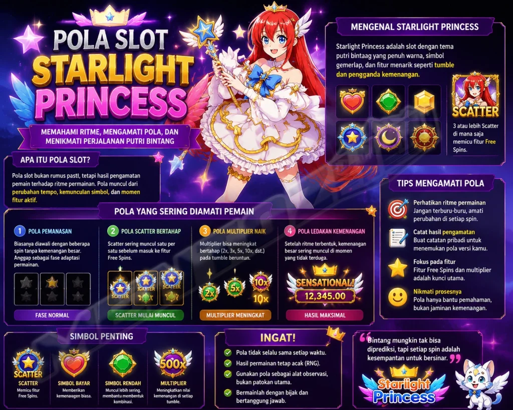 Pola Slot Starlight Princess: Saat Bintang dan Cahaya Jadi Bahan Interpretasi Pemain