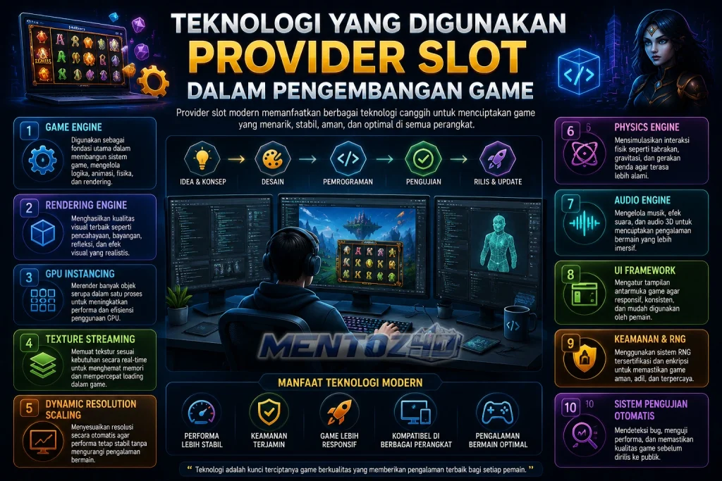 Teknologi yang Digunakan Provider Slot dalam Pengembangan Game