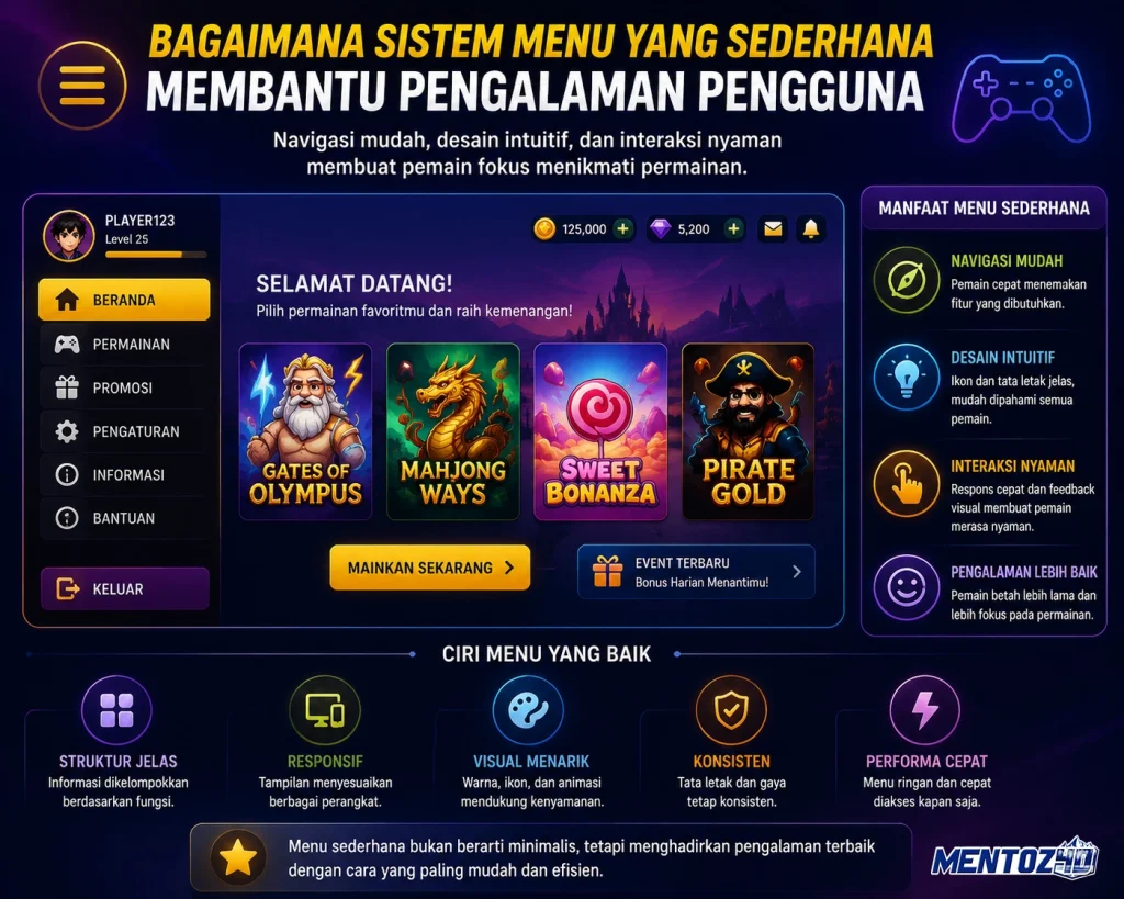 Bagaimana Sistem Menu yang Sederhana Membantu Pengalaman Pengguna