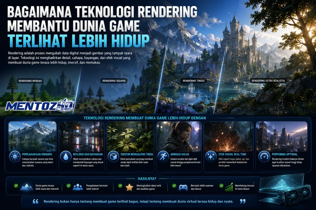 Bagaimana Teknologi Rendering Membantu Dunia Game Terlihat Lebih Hidup