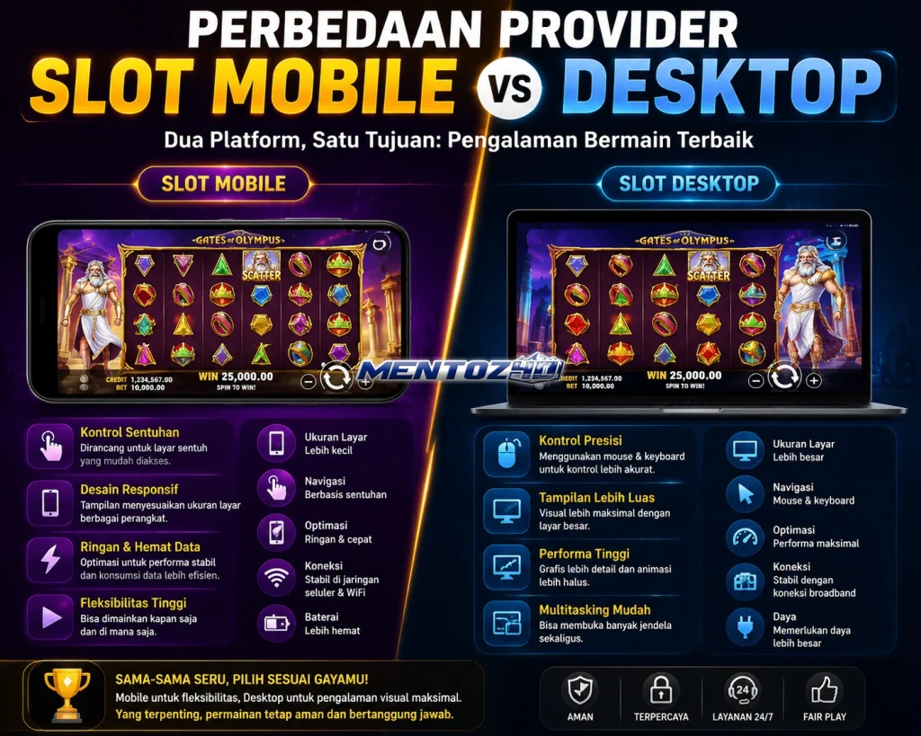 Perbedaan Provider Slot Mobile dan Desktop