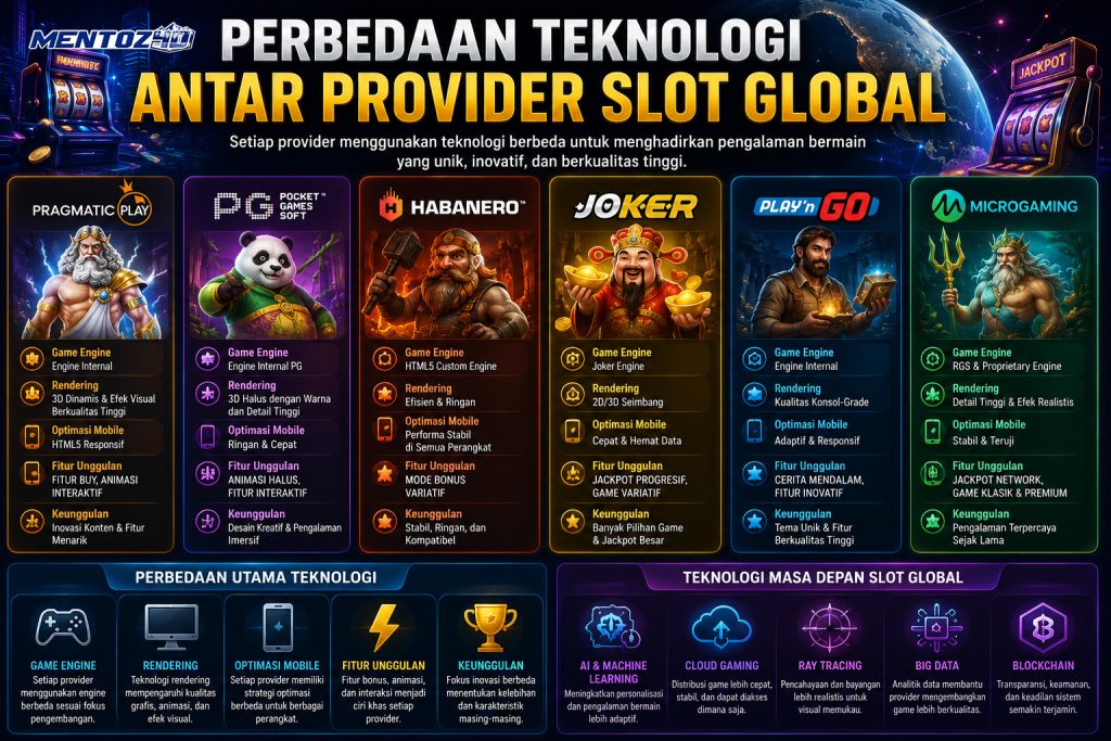 Perbedaan Teknologi Antar Provider Slot Global