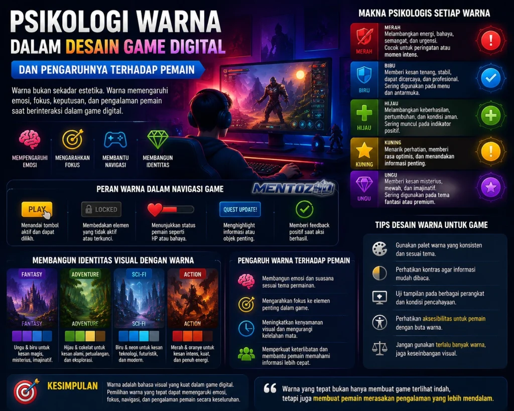 Psikologi Warna dalam Desain Game Digital dan Pengaruhnya terhadap Pemain