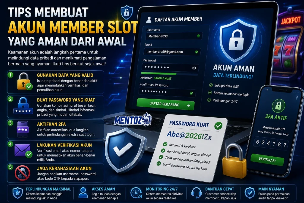 Tips Membuat Akun Member Slot yang Aman dari Awal


